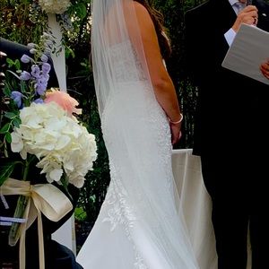 Cathedral wedding veil beaded rim